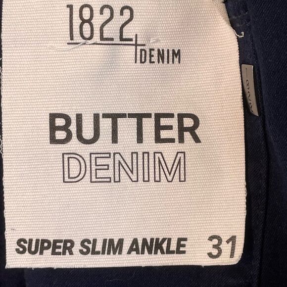 1822 Denim Super Slim Maternity Jeans Blue Butter Denim Ankle Bellyband 31 - Picture 6 of 8